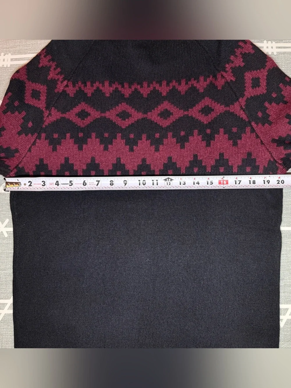 Recent Vintage Saks Fifth Avenue Men's Crewneck Sweater with Fair Isle Pattern